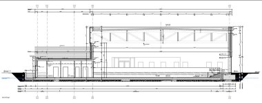 Sporthalle Freckenhorst Schnitt A-A