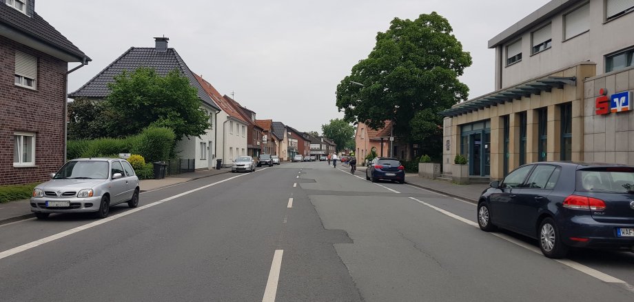 Das Bild zeigt den Ausbauzustand der Dreibrückenstraße im Jahr 2022