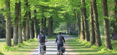 Radfahrer im Emsseepark